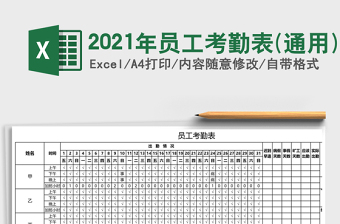 2025年员工考勤表(通用)
