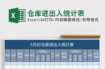仓库进出入统计表