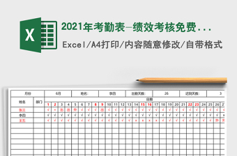 2025年考勤表-绩效考核