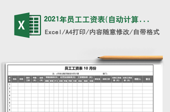 2025年员工工资表(自动计算版)