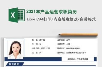 2025年产品运营求职简历