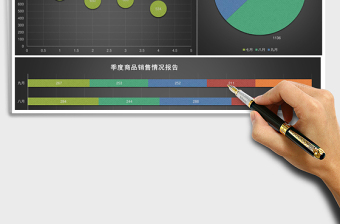 2025黑色季度商品销售情况报告excel模板
