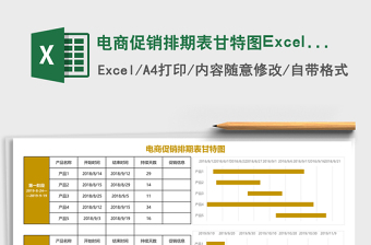 电商促销排期表甘特图下载
