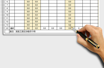 2025年工资结算表