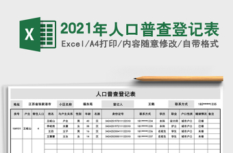 2025年人口普查登记表