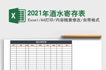 2025年酒水寄存表