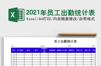 2025年员工出勤统计表