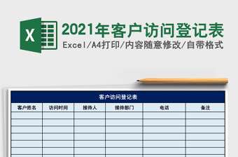 2025年客户访问登记表
