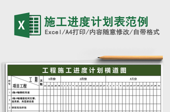 施工进度计划表范例