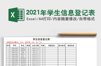 2025年学生信息登记表