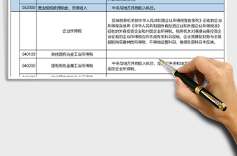 2025政府预算收入科目Excel模板