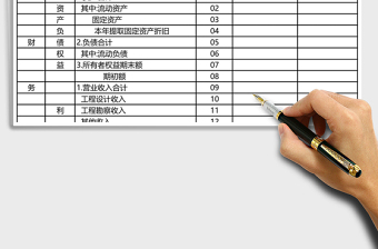 勘测设计企业财务状况表