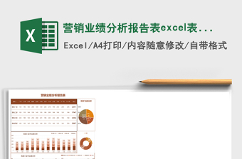 营销业绩分析报告表excel模板