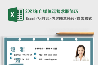 2025年自媒体运营求职简历