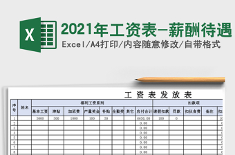 2025年工资表-薪酬待遇