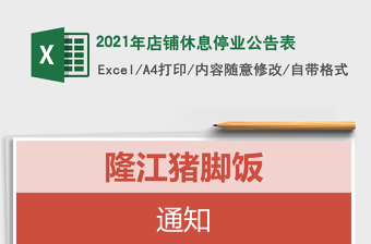 2025年店铺休息停业公告表