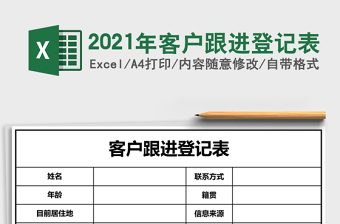 客户跟进登记表
