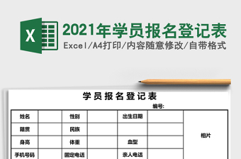 2025年学员报名登记表