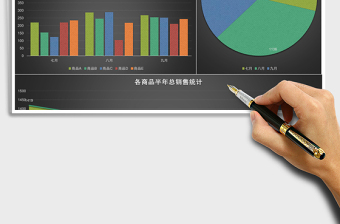 2025黑色半年商品销售情况报告excel模板