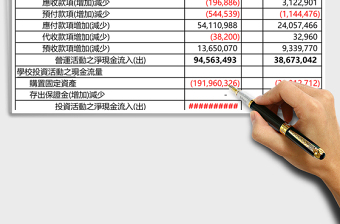 学校现金流量表Excel表格