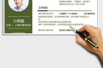 创意销售职位Excel简历表格模版