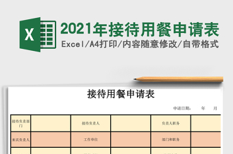 2025年接待用餐申请表