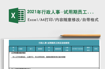 2025年行政人事-试用期员工转正总结报