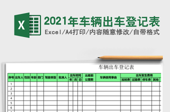 2025年车辆出车登记表