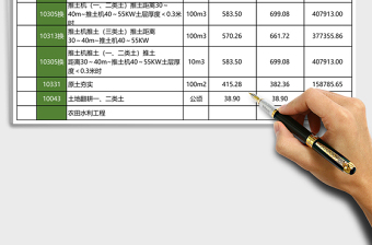 工程施工费预算表