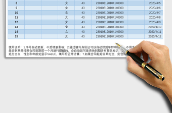 2025年员工就业合同统计表