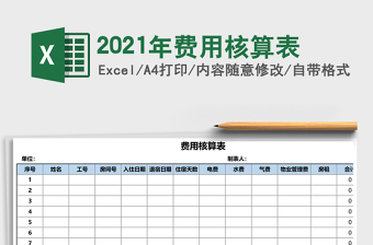 2025年费用核算表