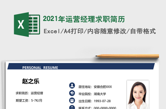 2025年运营经理求职简历