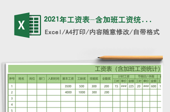 2025年工资表-含加班工资统计