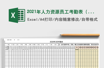 2025年人力资源员工考勤表（自动计算）