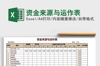 2025资金来源与运作表