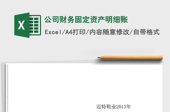 公司财务固定资产明细账