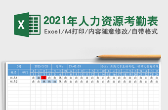 2025年人力资源考勤表