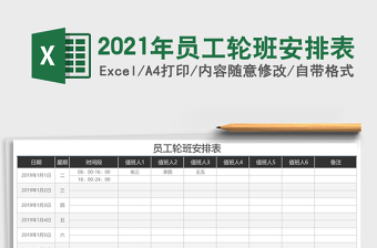 2025年员工轮班安排表