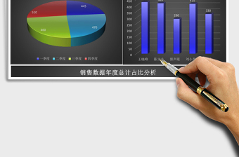 黑色季度销售额统计分析报告excel模板