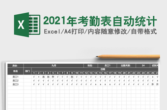 2025年考勤表自动统计