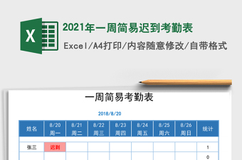 2025年一周简易迟到考勤表