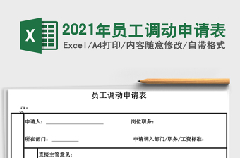 2025年员工调动申请表