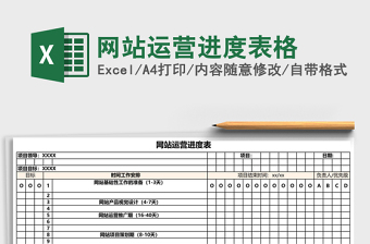 2025网站运营进度表格