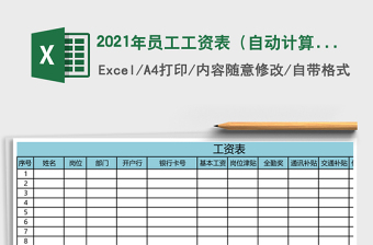 2025年员工工资表（自动计算）