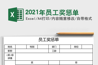 2025年员工奖惩单