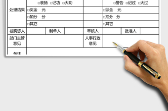 2025年员工奖惩单