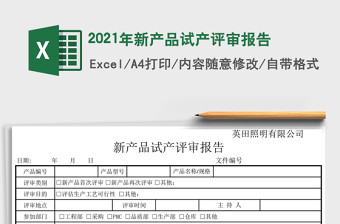 2025年新产品试产评审报告