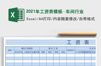 2025年工资表模板-车间行业