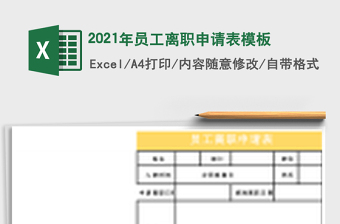 2025年员工离职申请表模板