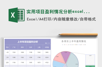 2025实用项目盈利情况分析excel模板